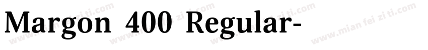 Margon 400 Regular字体转换